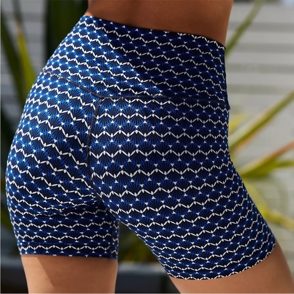 Anthropologie Splits59 Airweight High-Waisted Bike Shorts in Cobalt Blue - Picture 2 of 7